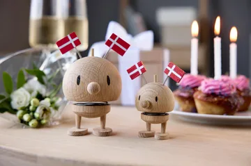 Hoptimist Celebration Bumble figur - S, raw oak - Hoptimist