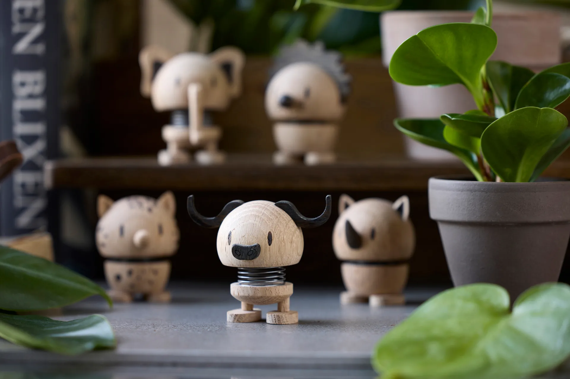 Hoptimist figur S, Elephant, oak Hoptimist