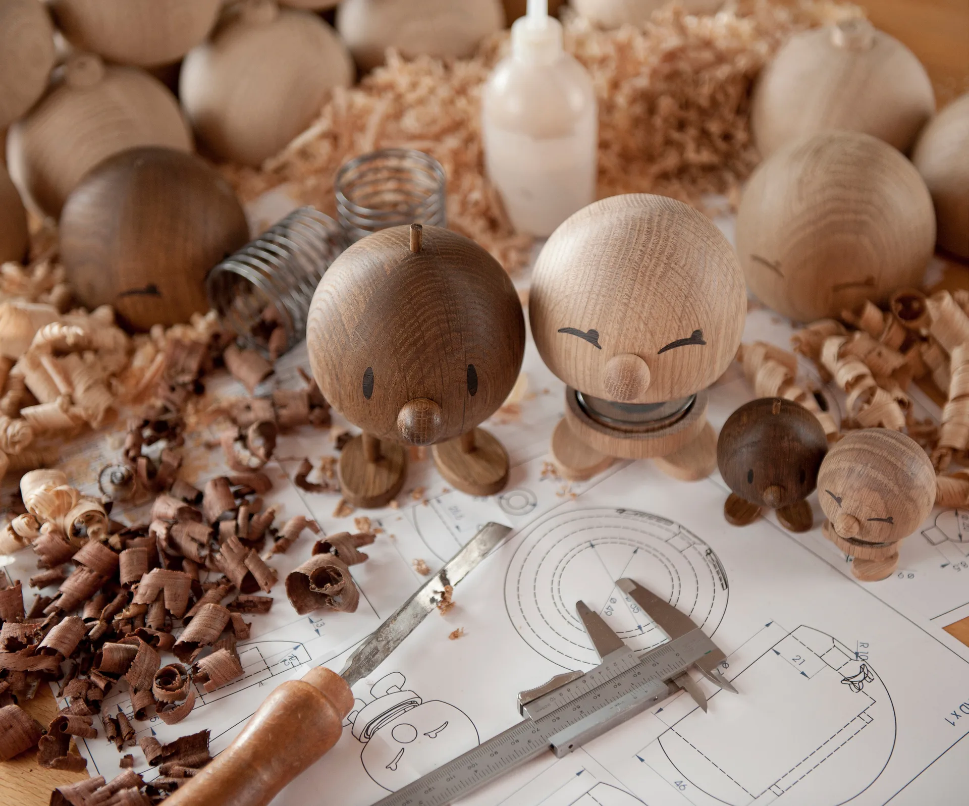 Hoptimist IQ Bimble S figur, Oak Hoptimist