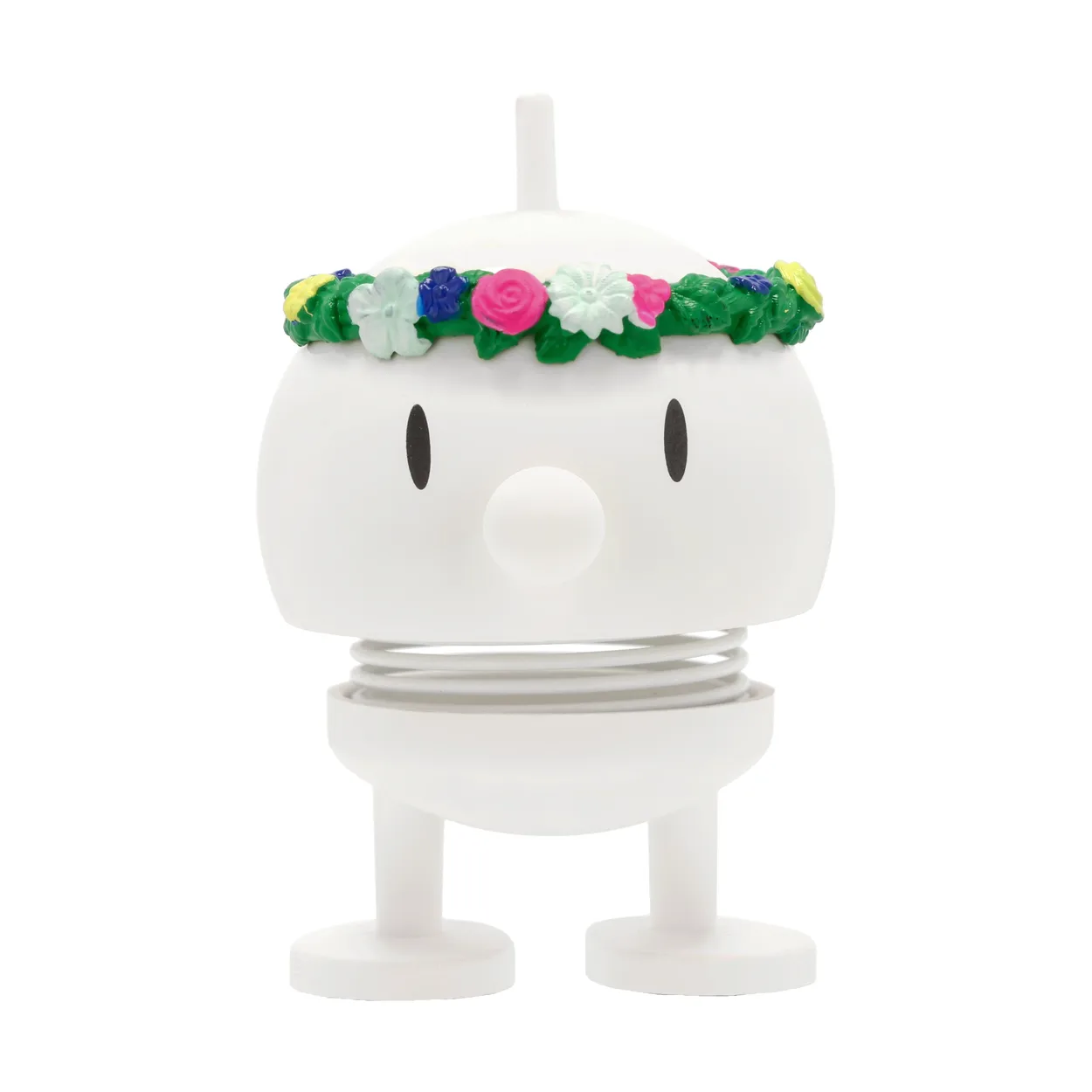Hoptimist Midsommar Bumble S White | Skandinavisk Design | Träfigurer | Vit