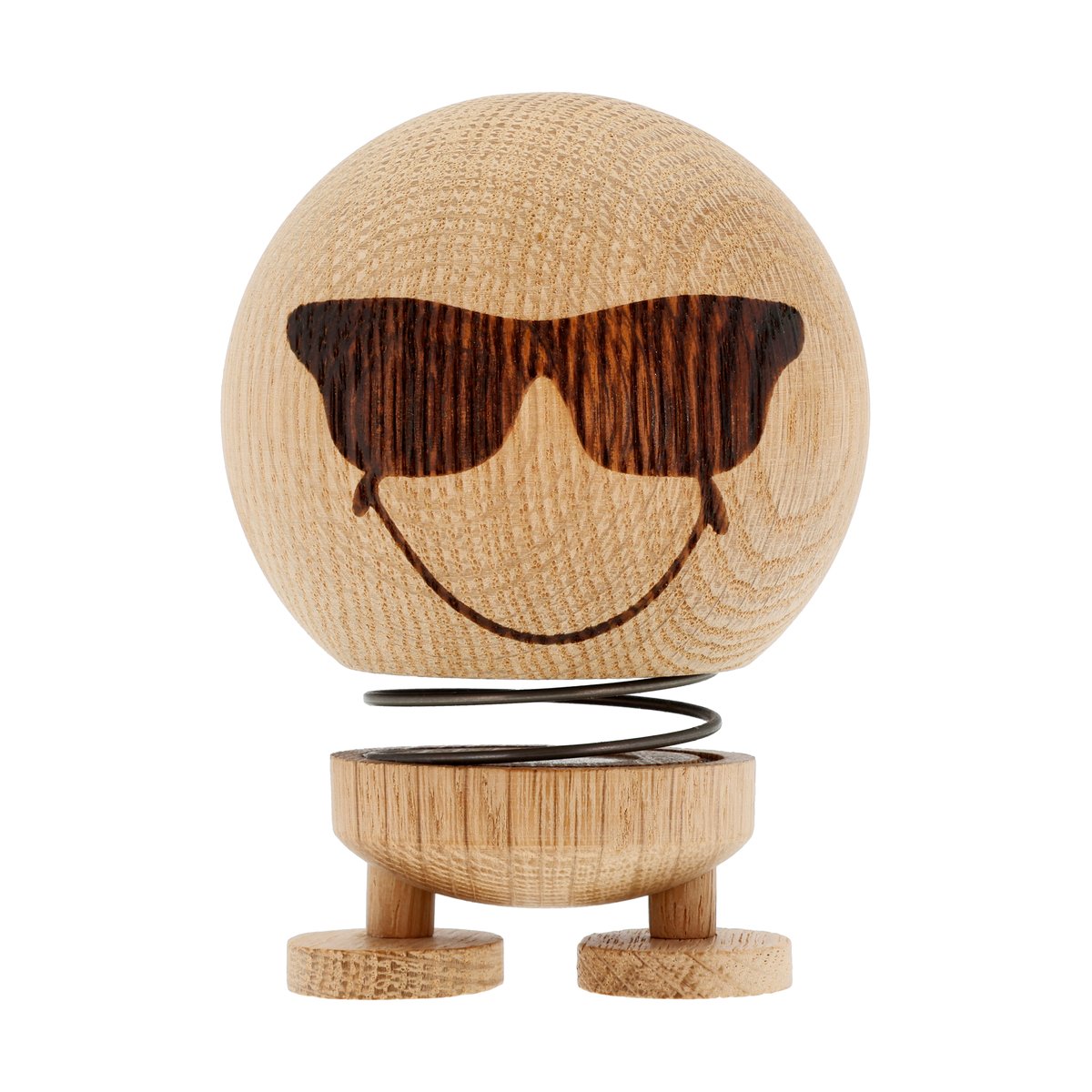 Hoptimist Smiley Cool M figur Raw oak | Skandinavisk Design | Träfigurer | Brun