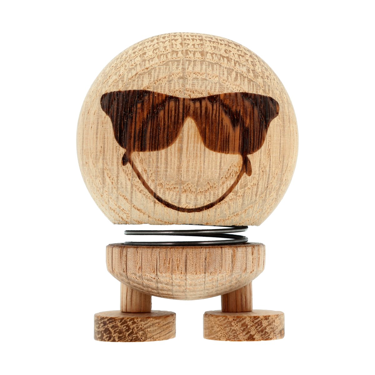 Hoptimist Smiley Cool S figur Raw oak | Skandinavisk Design | Träfigurer | Brun