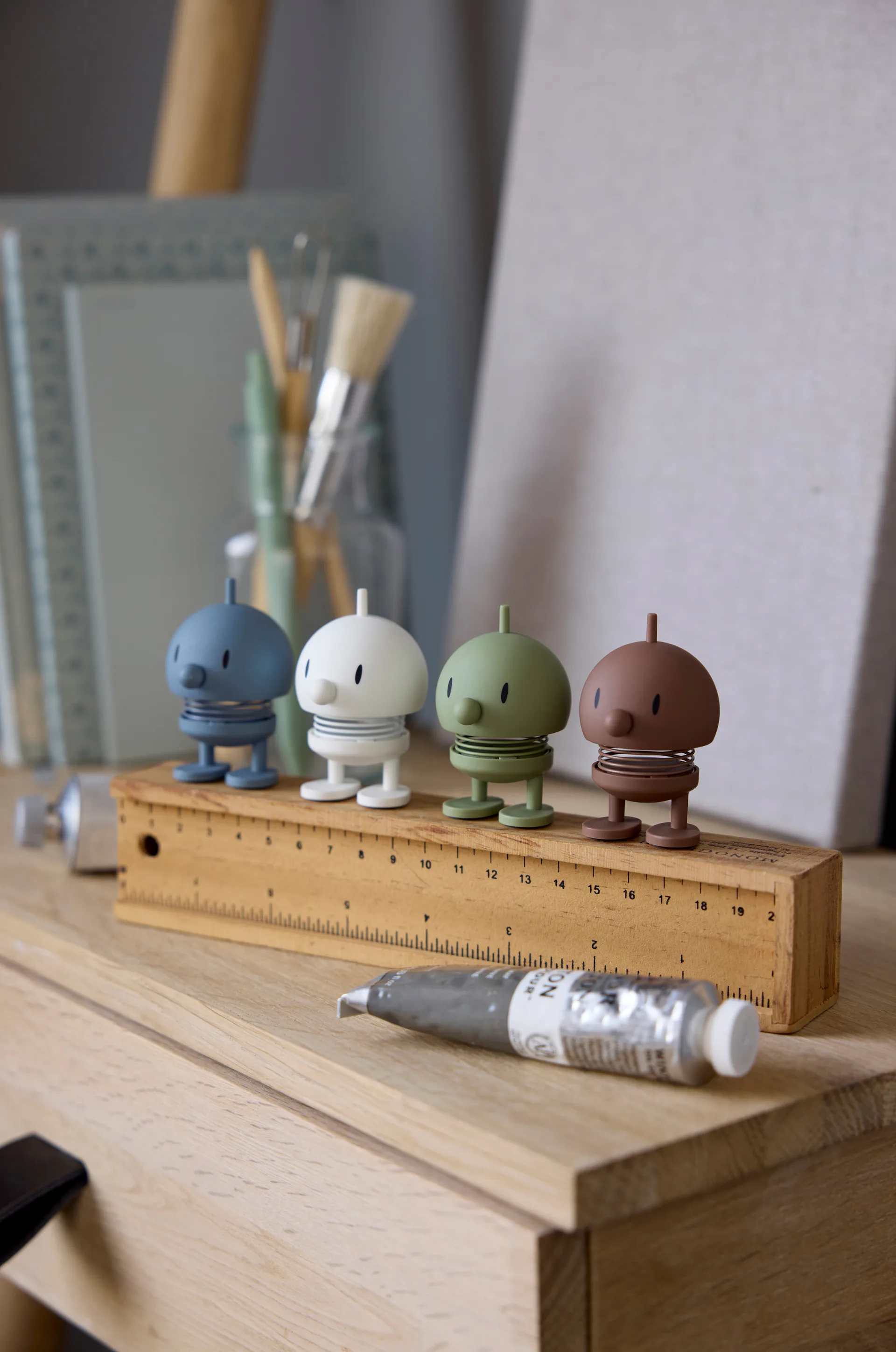 Hoptimist Soft Bumble figur XS, White Hoptimist