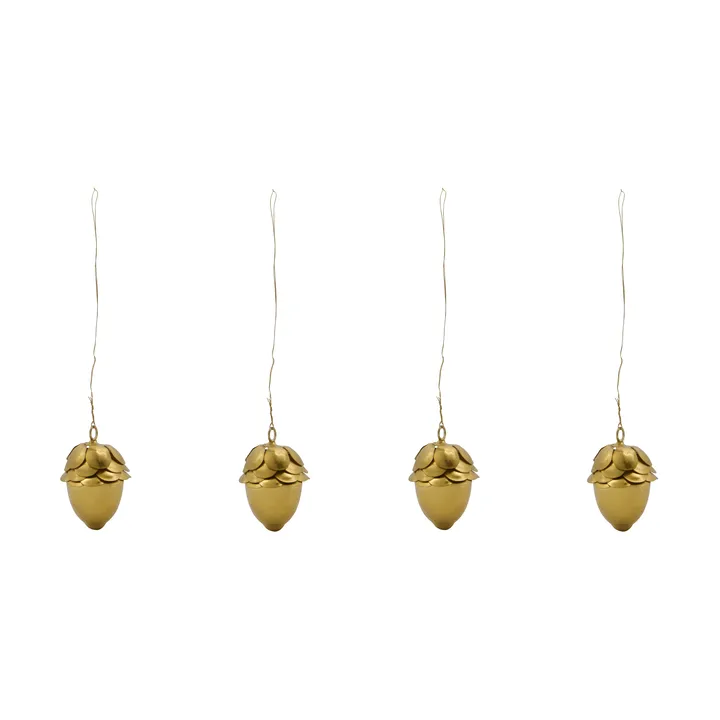 Acorn dekorationshäng 4-pack - Guld - House Doctor