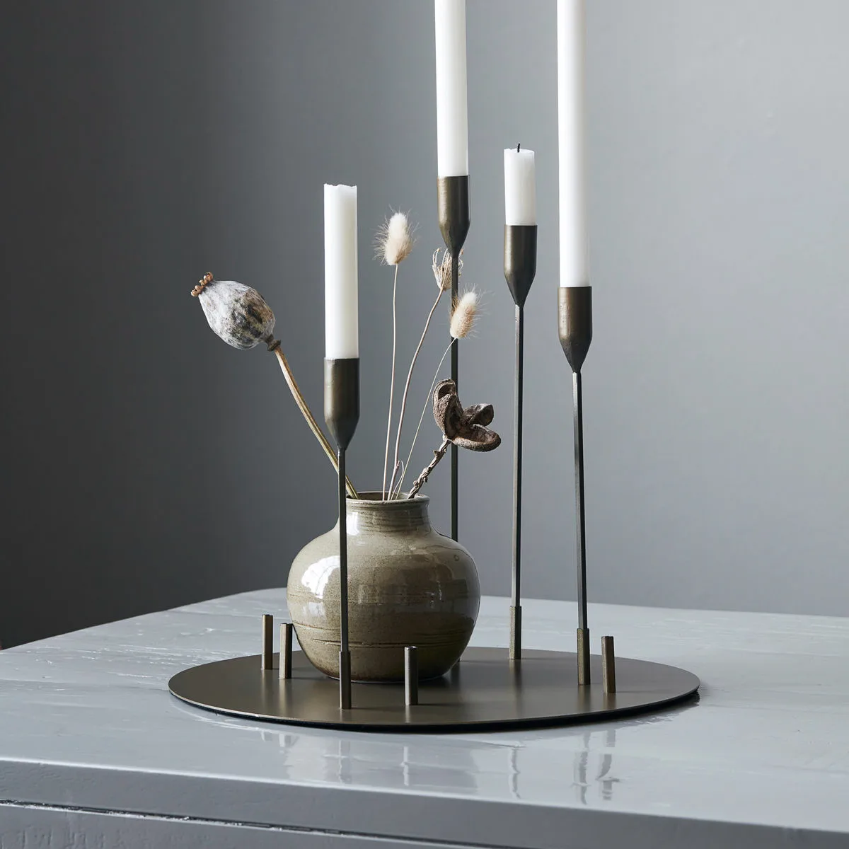 Advent ljusstake Ø40 cm, Antik mässing House Doctor