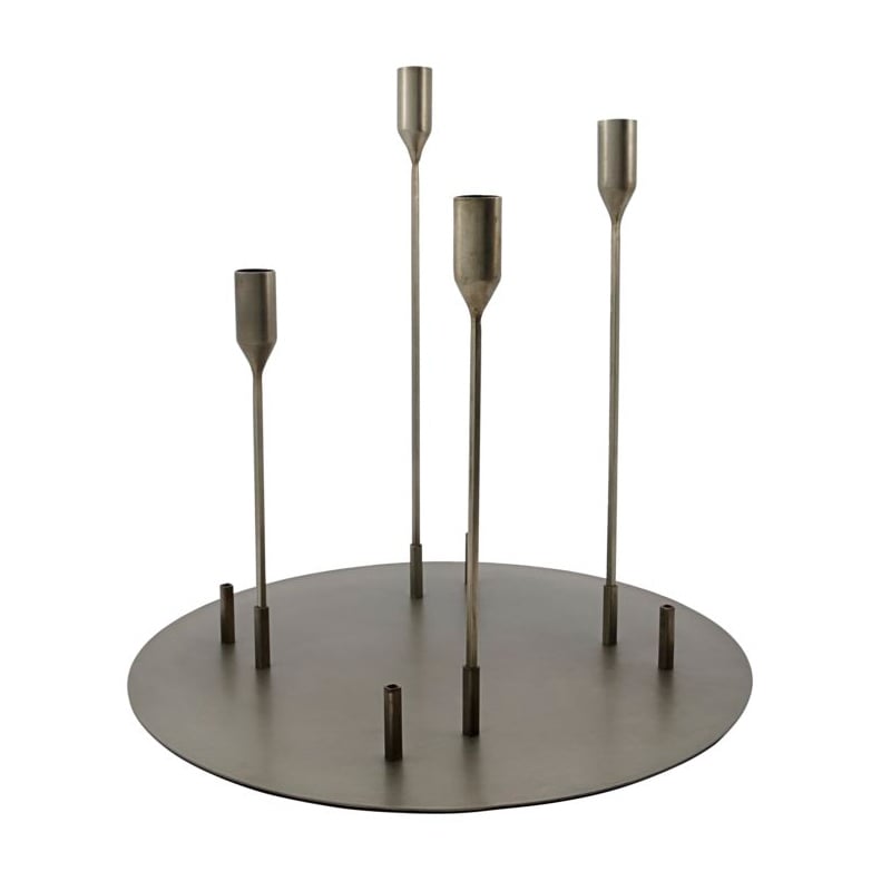 House Doctor Advent ljusstake 40 cm Champagne | Skandinavisk Design | Adventsljusstakar för levande ljus | Guldfärgad
