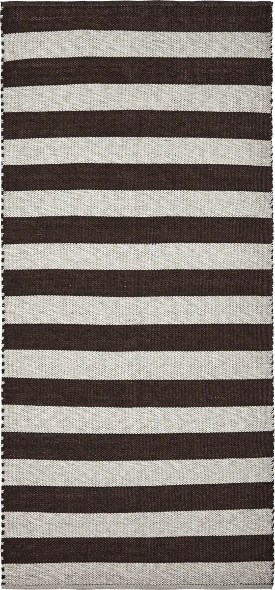 Alfo gångmatta 90x200 cm, Brun-vit House Doctor