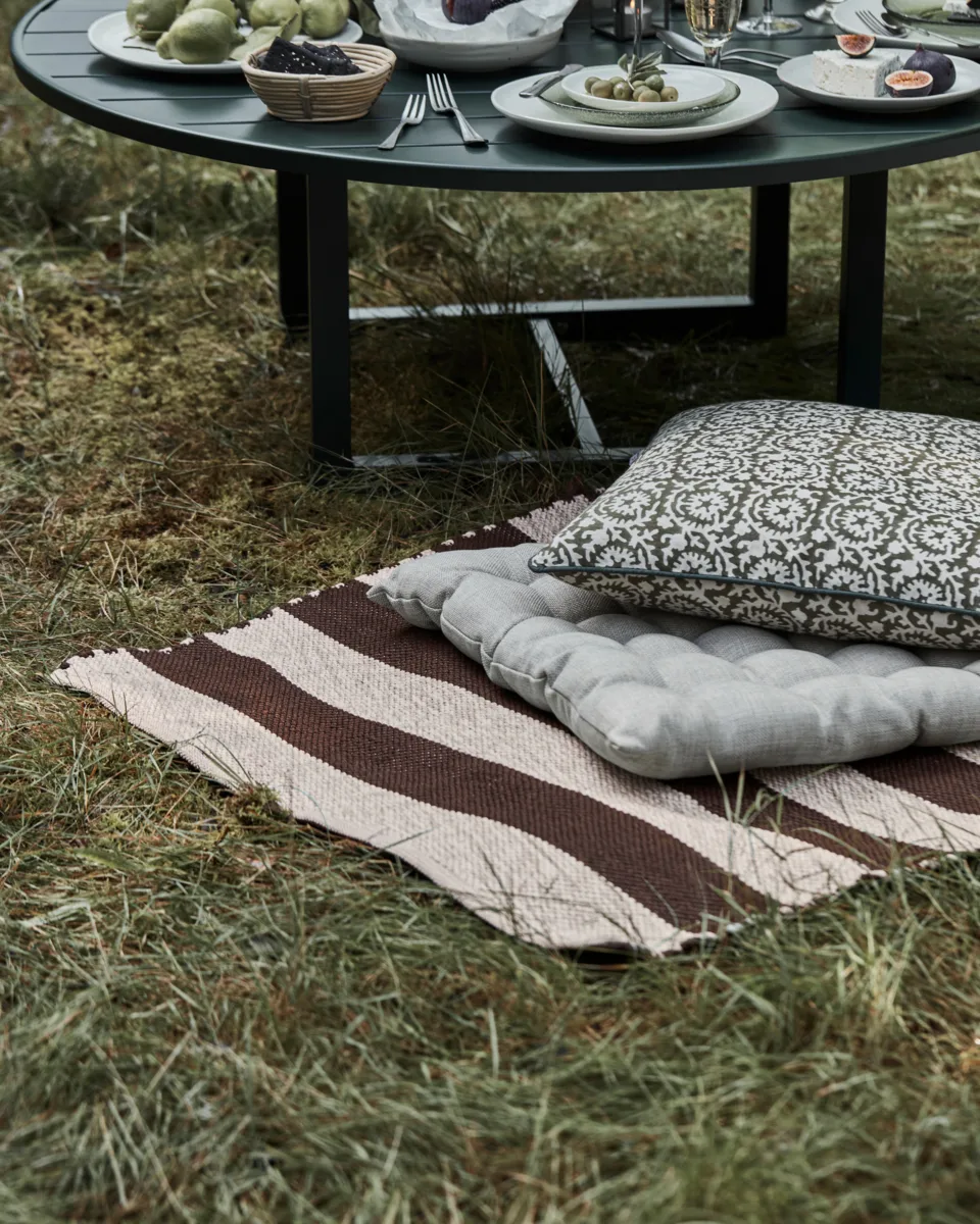 Alfo gångmatta 90x200 cm, Brun-vit House Doctor