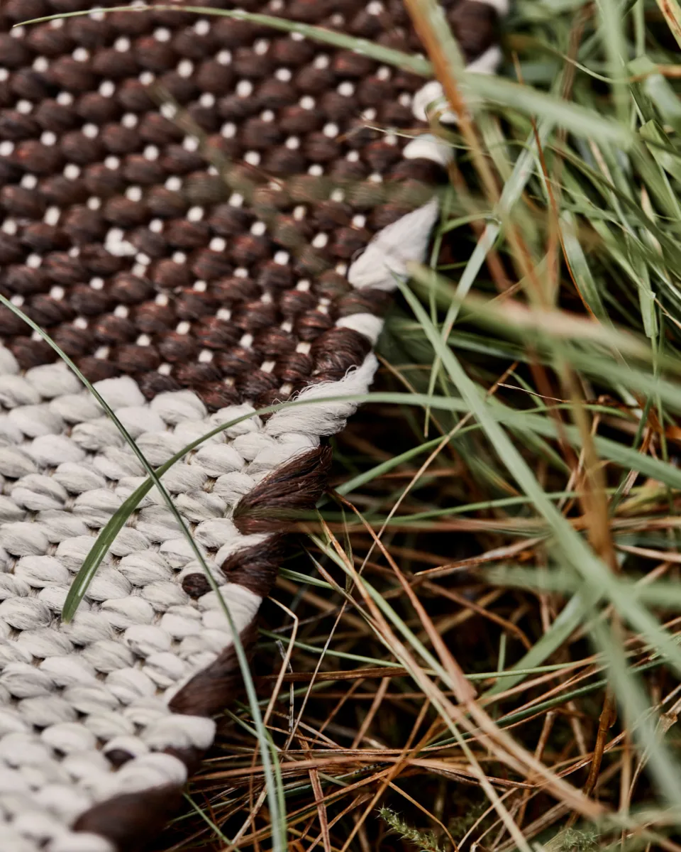 Alfo gångmatta 90x200 cm, Brun-vit House Doctor