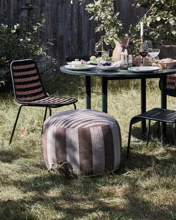 Alfo puff Ø60x40 cm - Brun-vit - House Doctor