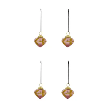 Amore julhänge 4-pack - Rosa - House Doctor