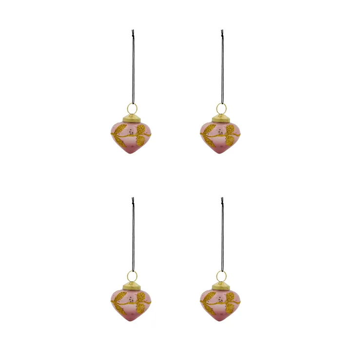 Amore julhänge 4-pack - Rosa - House Doctor