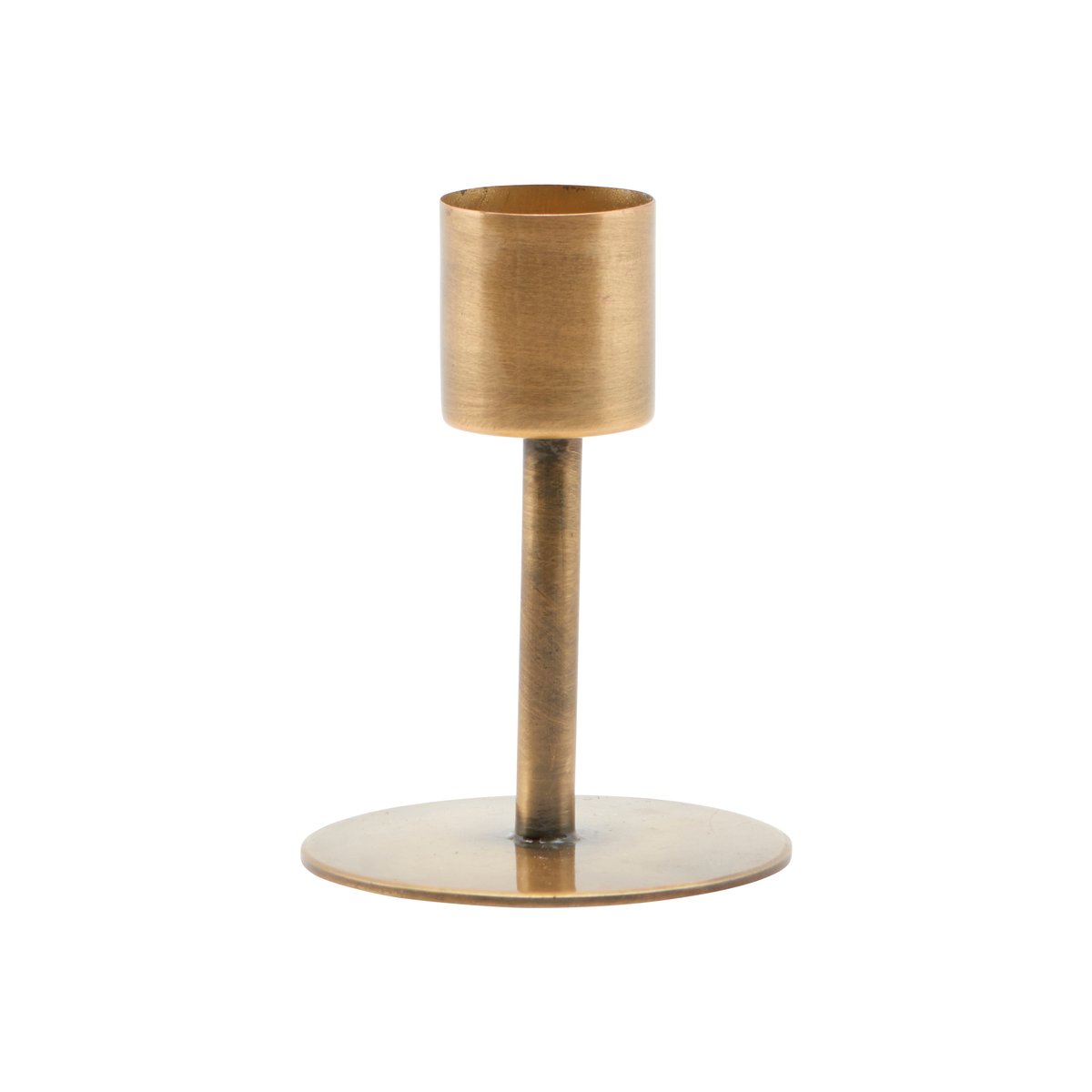 House Doctor Anit ljusstake antik mässing 7 cm | Skandinavisk Design | Ljusstakar | Guldfärgad