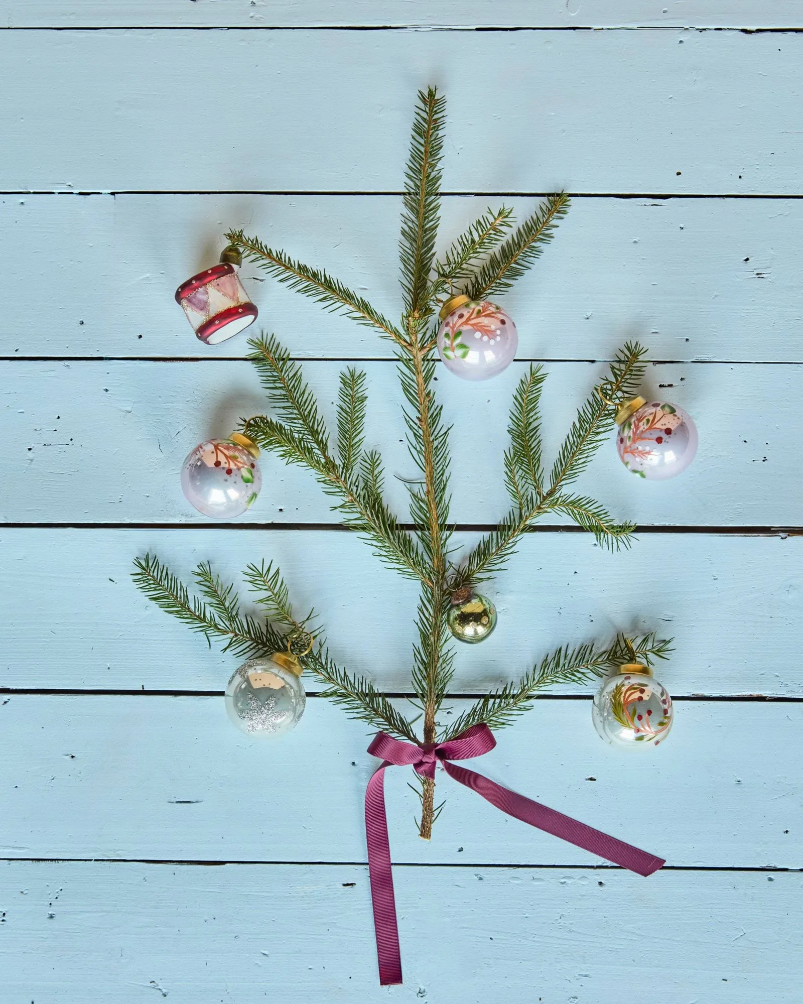 Antico julgranskula 4-pack, Rosa House Doctor