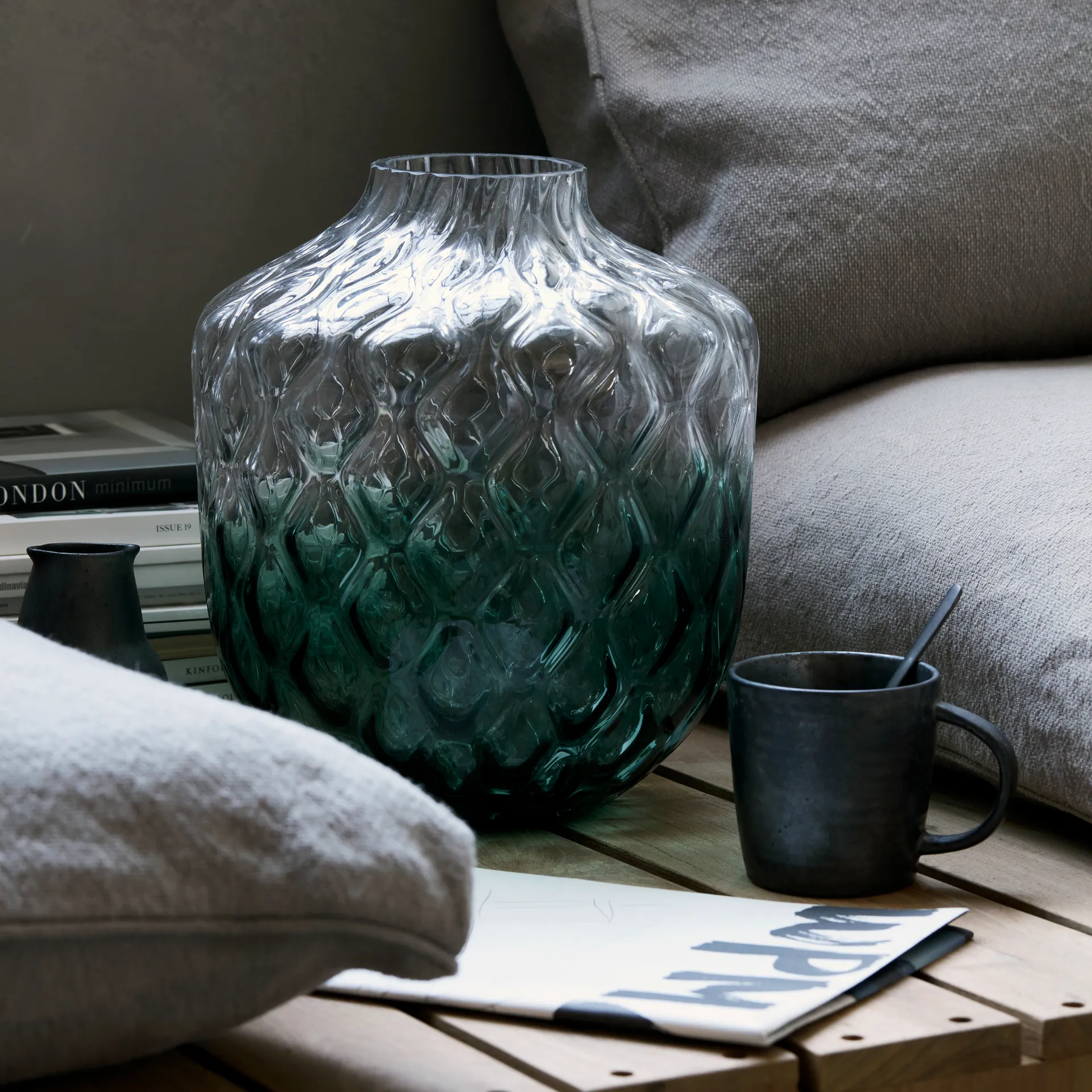 Art Deco vas 31 cm, Grön House Doctor