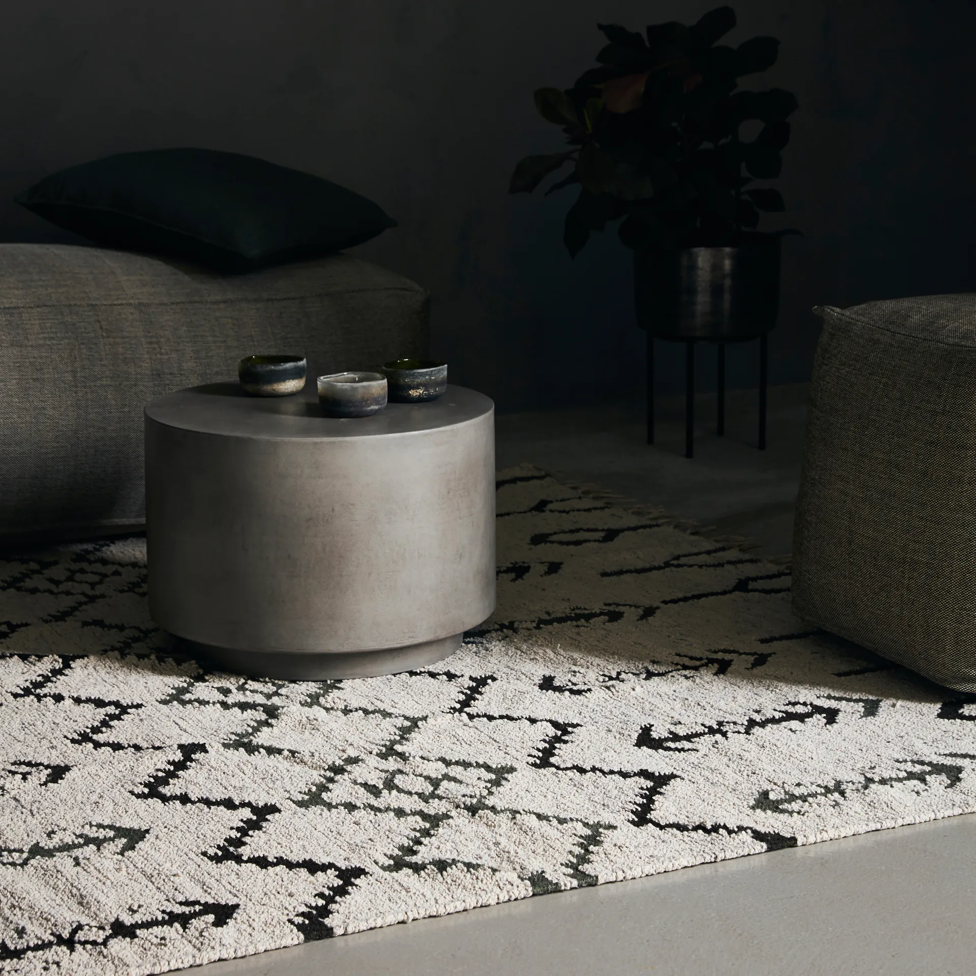 Arte matta 180x180 cm, Off-white House Doctor