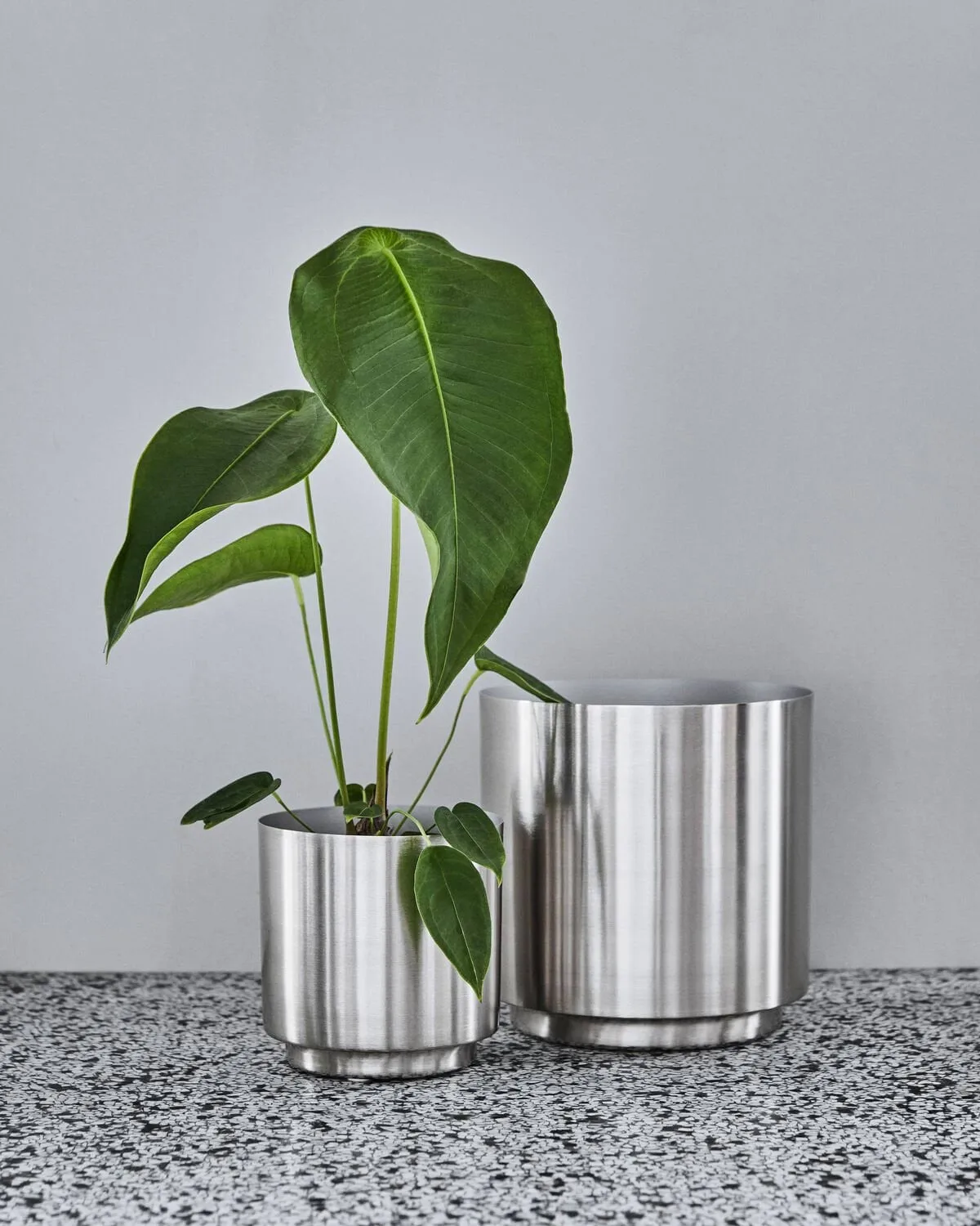 Bailey kruka 2 delar, Silver finish House Doctor