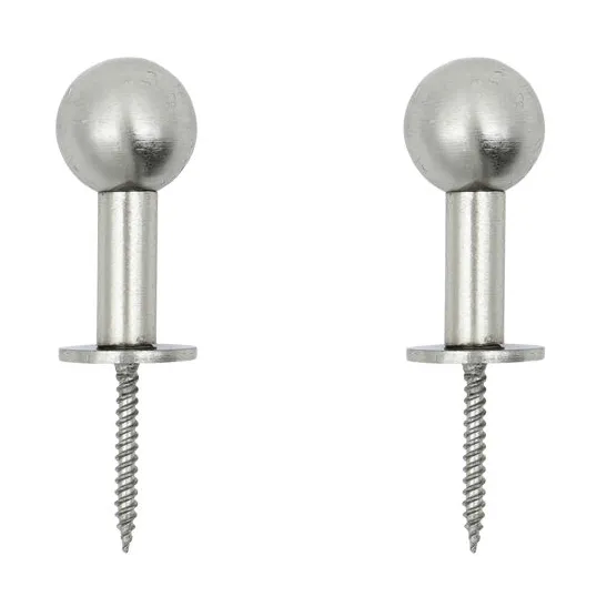 Ball krok 2-pack, Silver finish, Ø4x2 cm House Doctor