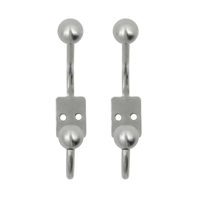 Ball krok 2-pack, Silver finish, Ø7x13 cm House Doctor