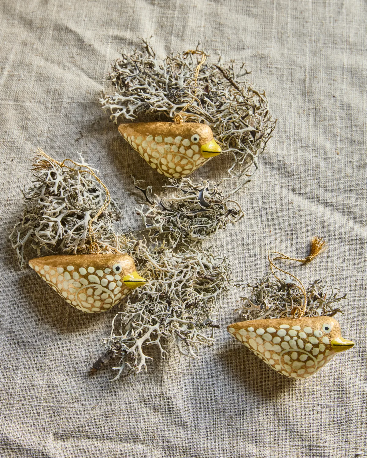 Bird påskhänge 3 pack, Gul House Doctor