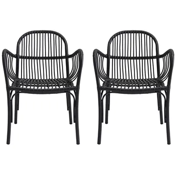 Brea rottingstol 2-pack Svart - House Doctor
