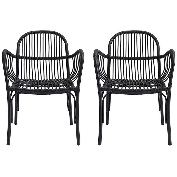 Brea rottingstol 2-pack Svart - House Doctor