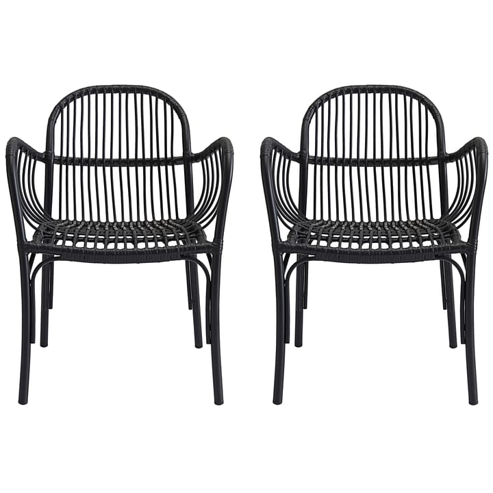 Brea rottingstol 2-pack Svart House Doctor
