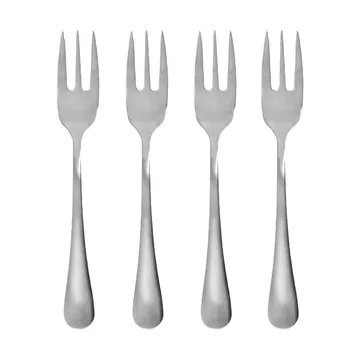 Brush dessertgaffel 4-pack - Silver finish - House Doctor