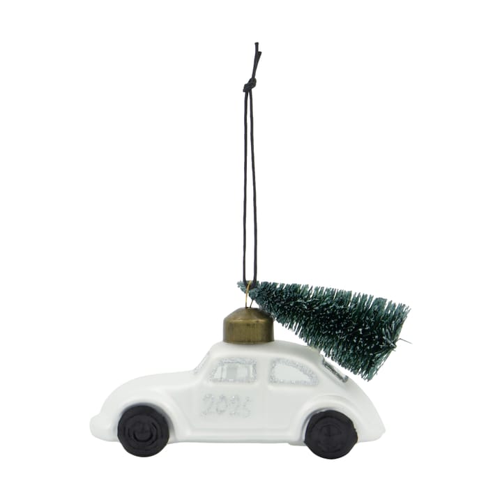 Car julhänge - Vit-silver - House Doctor