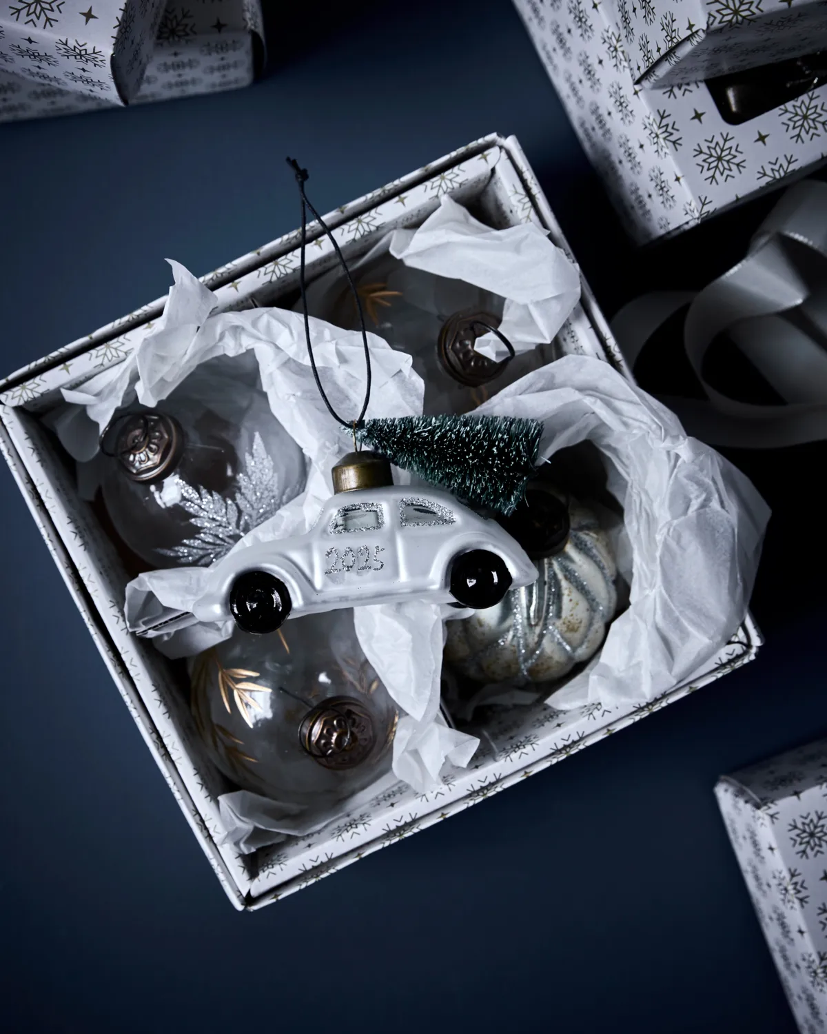 Car julhänge, Vit-silver House Doctor