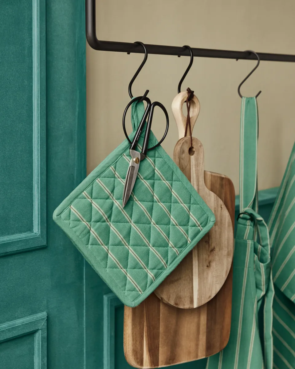 Chef grytlapp 22x22 cm 2-pack, Grön House Doctor