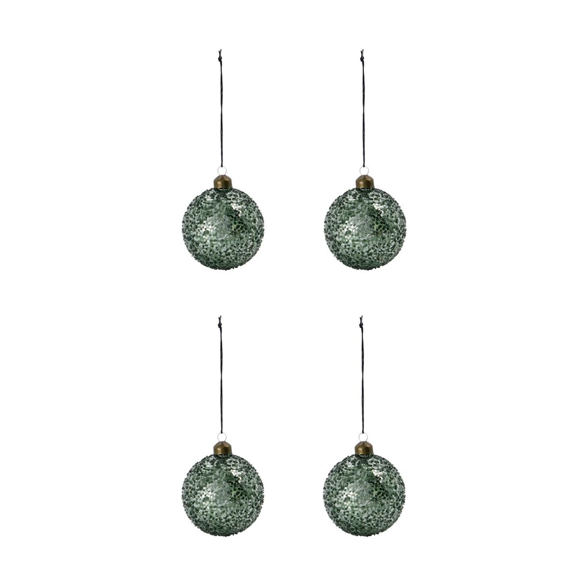 House Doctor Chosen julkula 8 cm 4-pack Grön | Skandinavisk Design | Juldekorationer & Julpynt | Grön