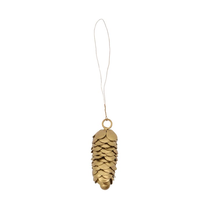 Cone julgranshänge 6,5 cm 2 delar, Guld House Doctor