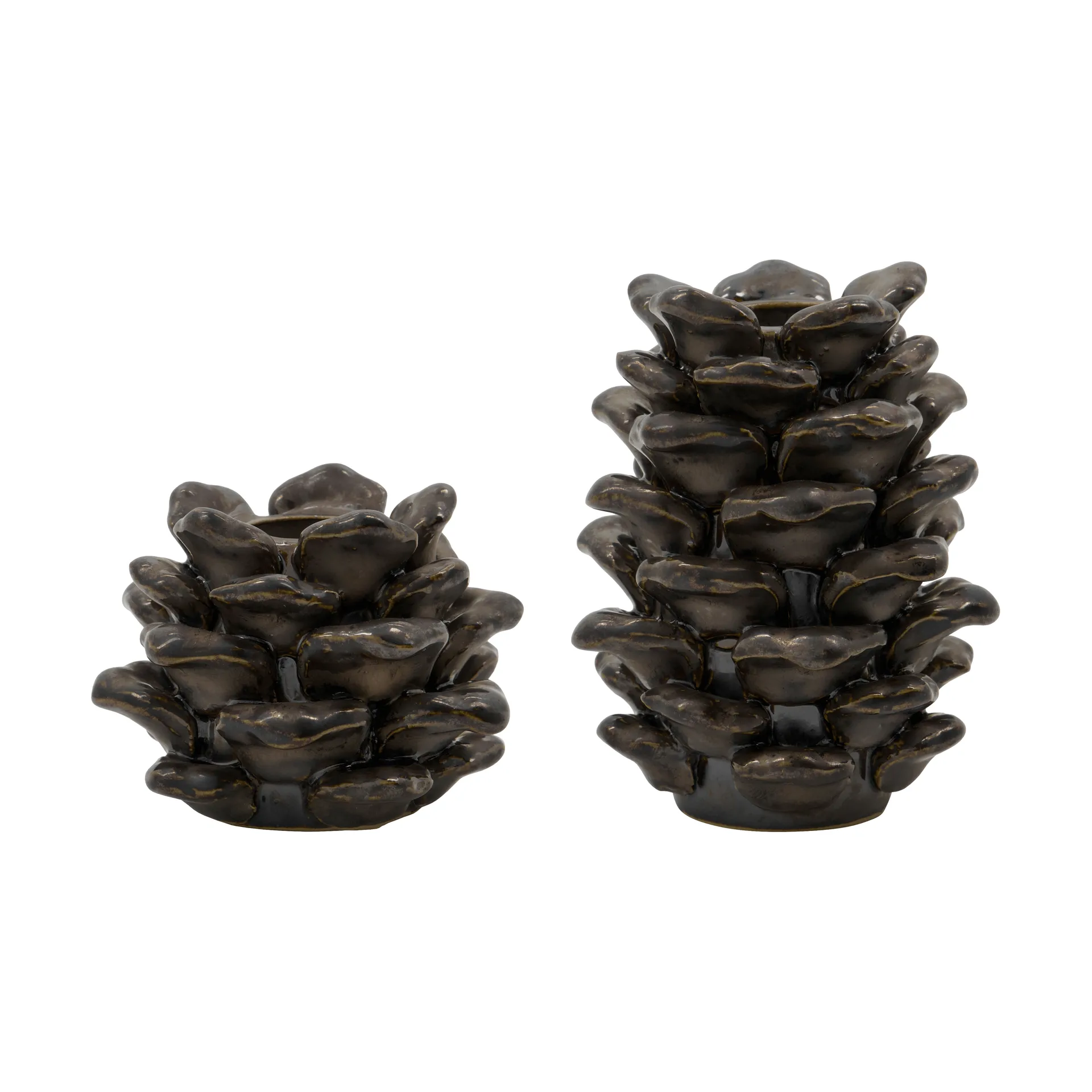 Cone ljusstake 2 delar, Antik metallisk House Doctor