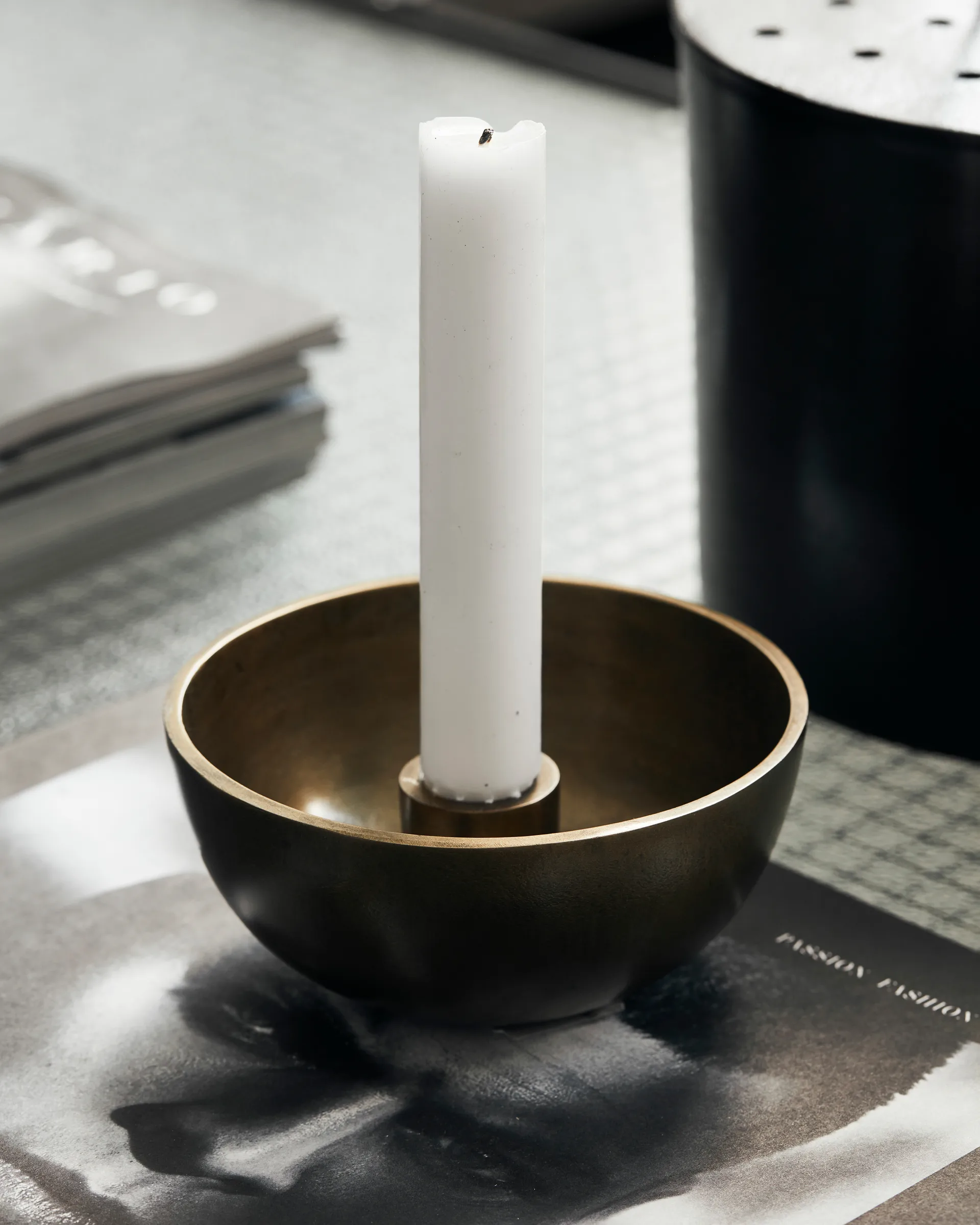 Crown ljusstake Ø13 cm, Antik mässing House Doctor