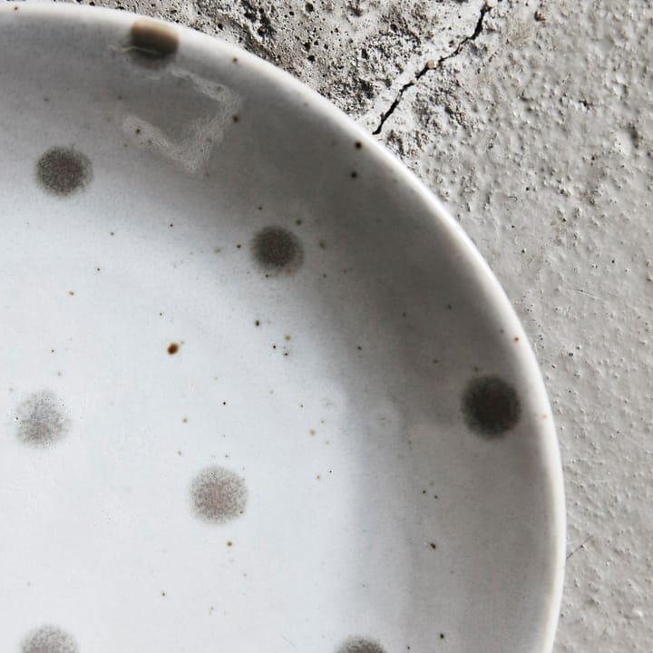 Dots tallrik Ø15,7 cm, Vit-grön House Doctor