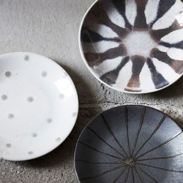 Dots tallrik Ø15,7 cm - Vit-grön - House Doctor