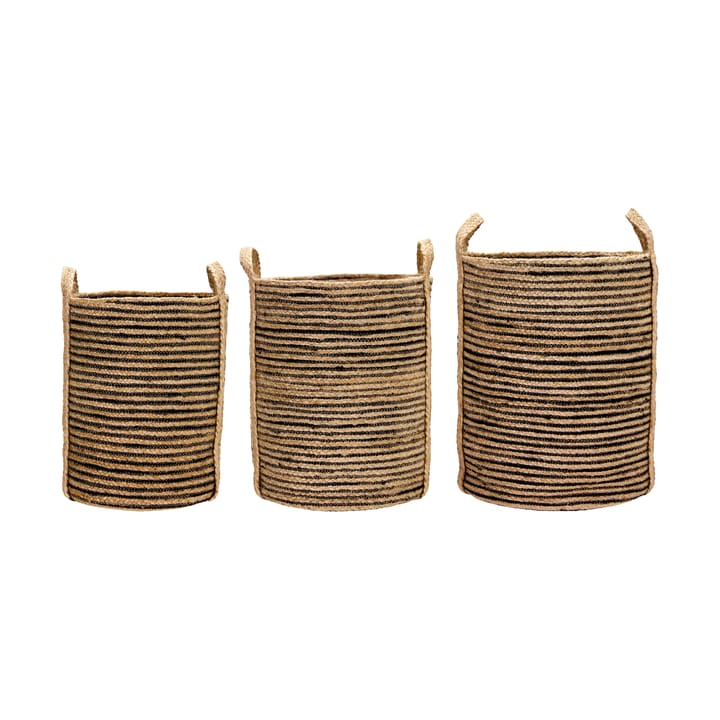 Dungi förvaringskorgar 3-pack - Svart-natur - House Doctor