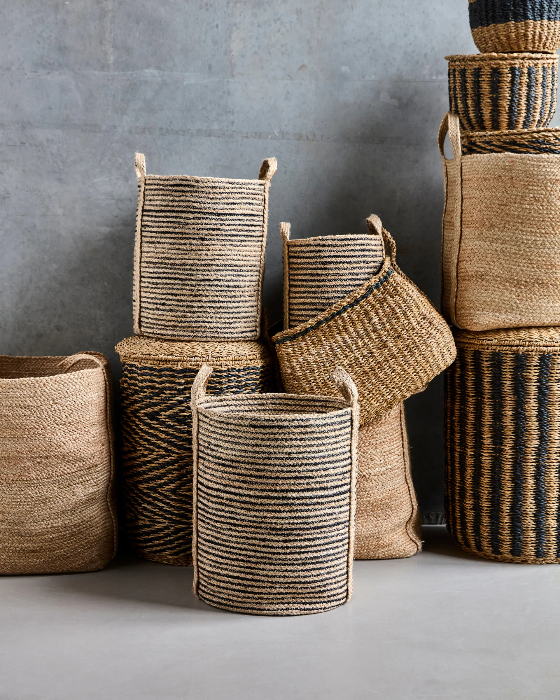 Dungi förvaringskorgar 3-pack, Svart-natur House Doctor