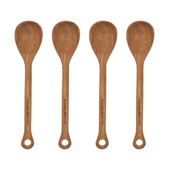 House Doctor Eya serveringssked 4-pack Acacia | Skandinavisk Design | Matbestick | Beige