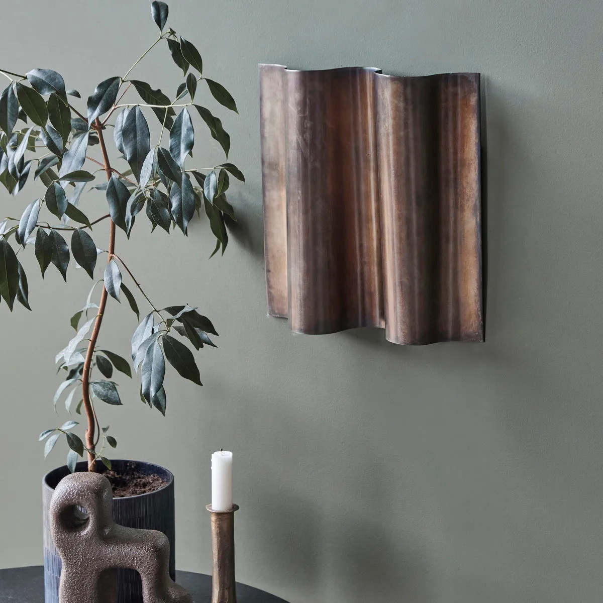 Faha wall art 30x30 cm, Antik brun House Doctor