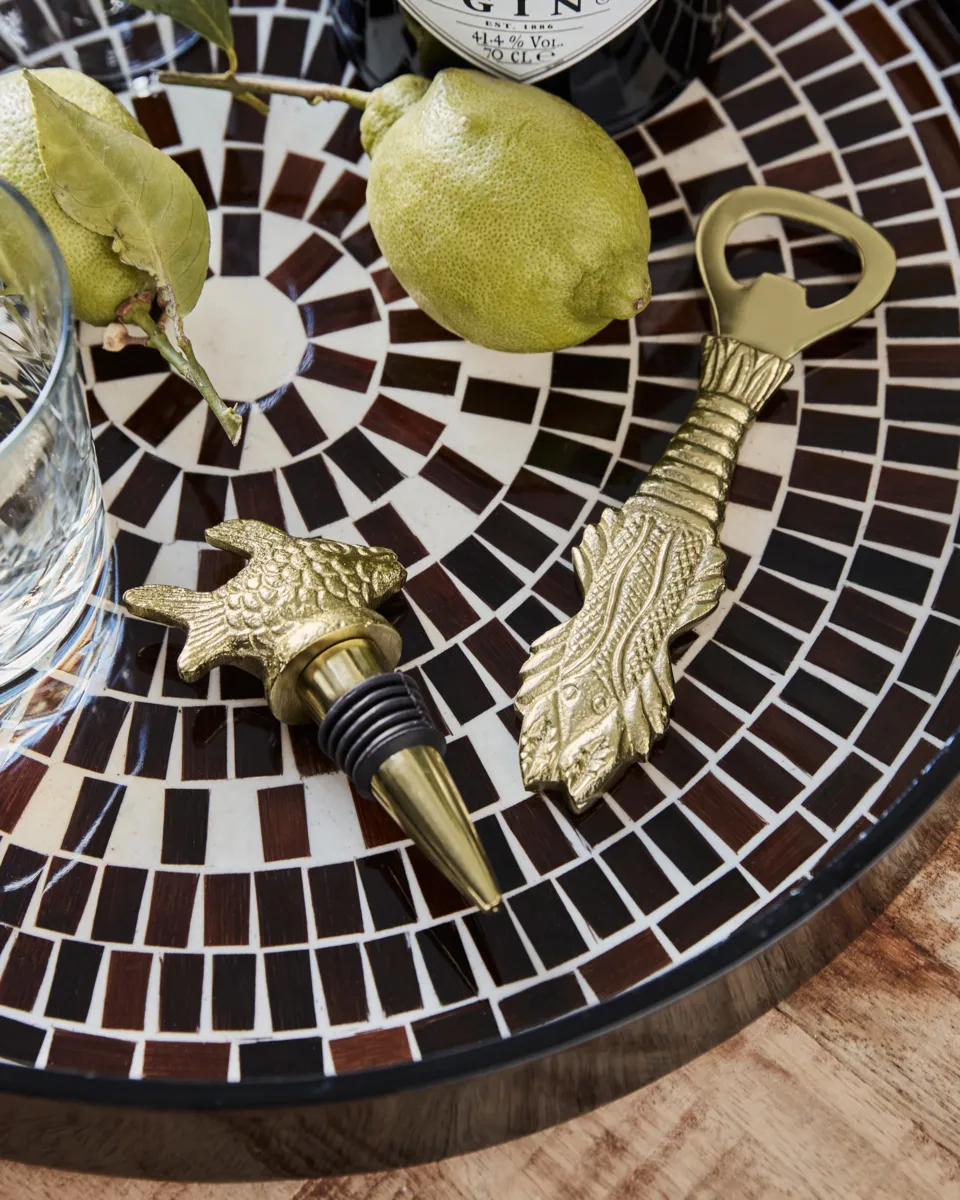 Fish barset 2 delar, Antikt guld House Doctor