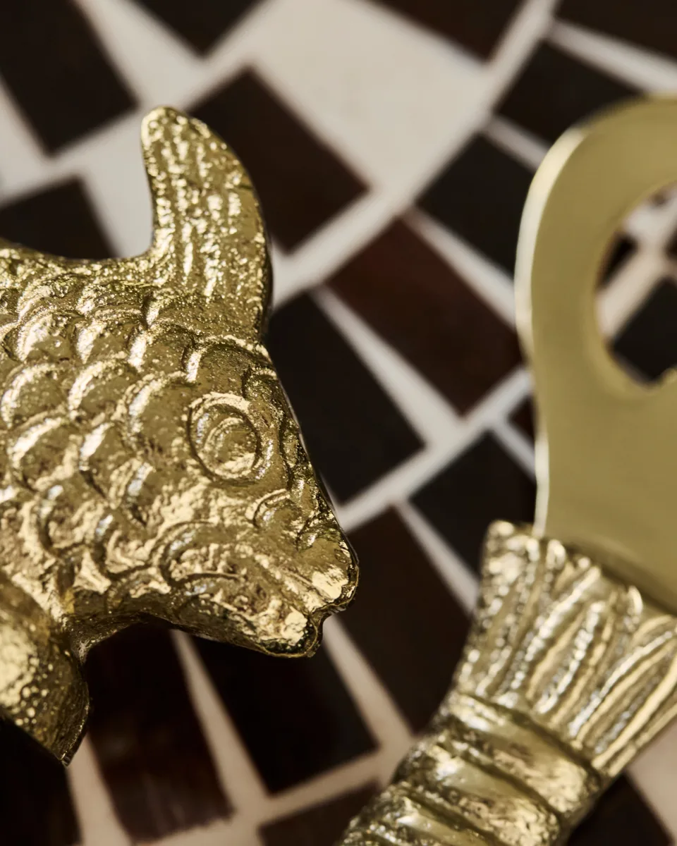 Fish barset 2 delar, Antikt guld House Doctor