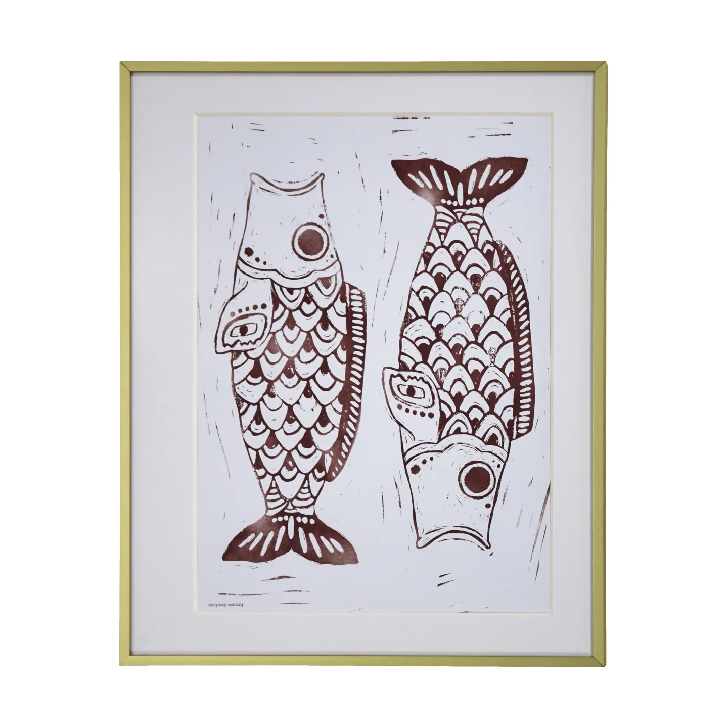Fish wall art tavla 40x50 cm, Burgundy House Doctor