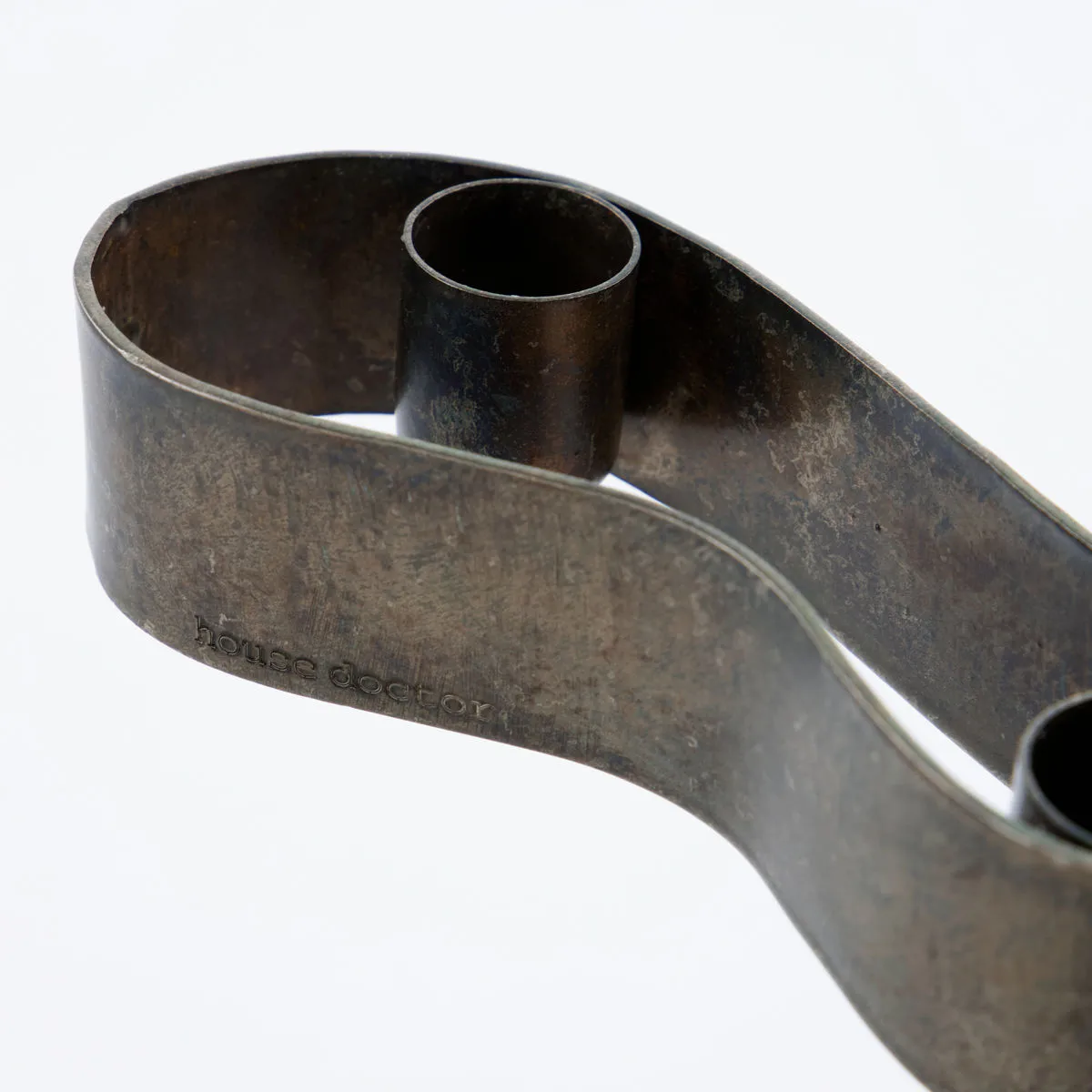 Flood ljusstake 10x35 cm, Antikbrun House Doctor