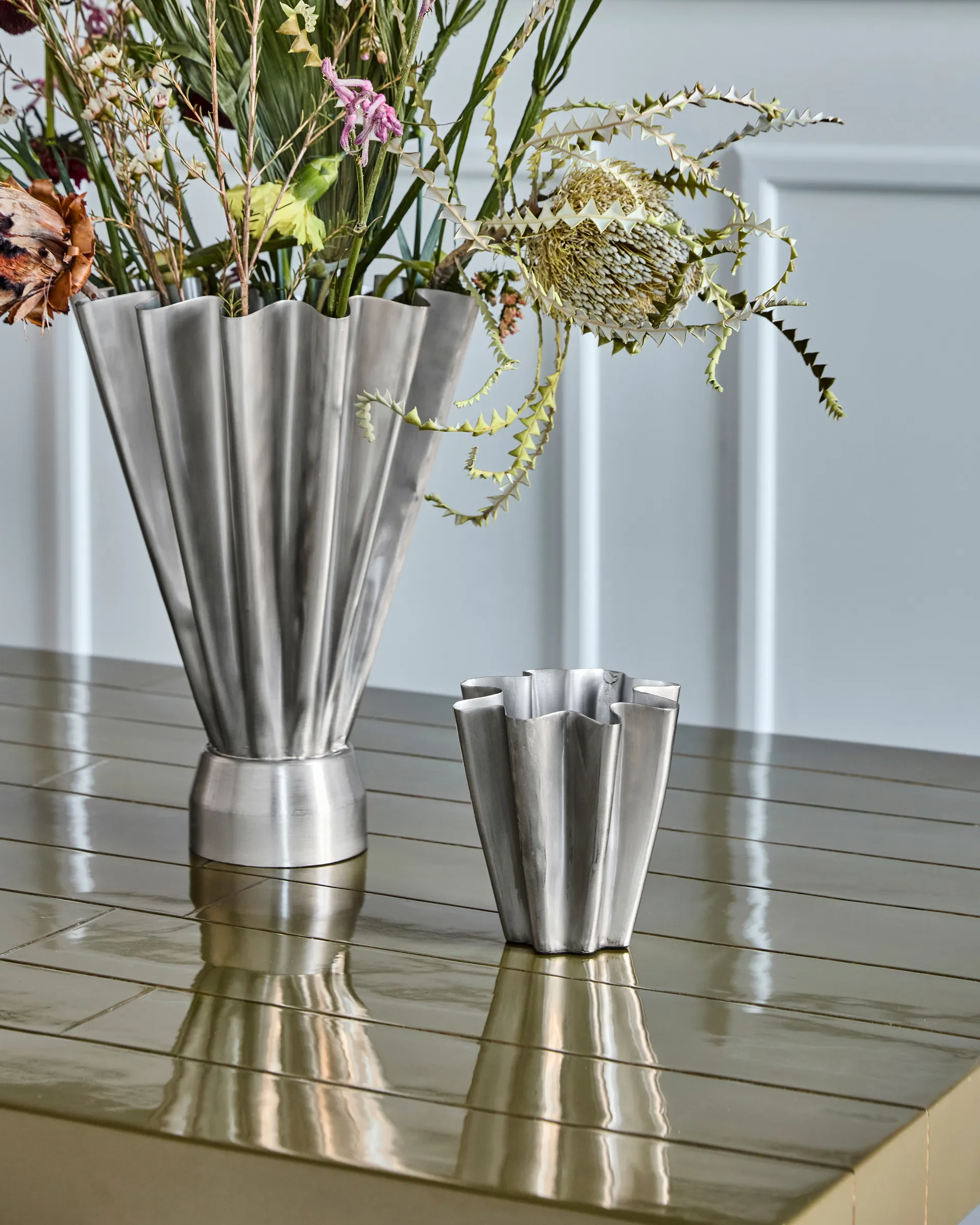 Flood vas 13 cm, Borstat silver House Doctor