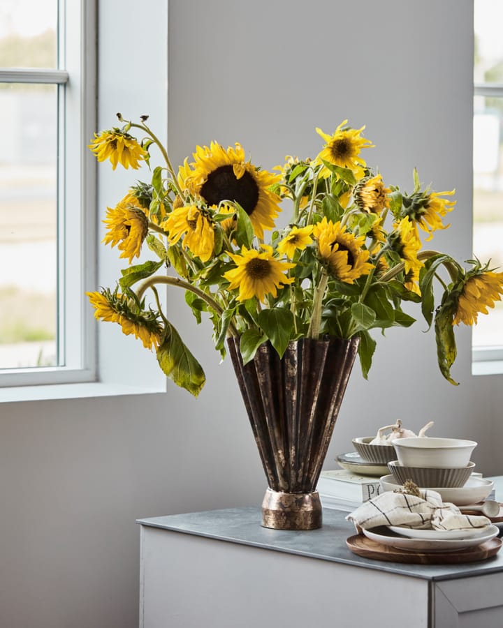 Flood vas Ø23 cm, Antik brun House Doctor