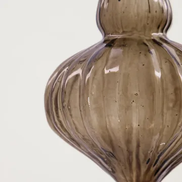 Fluted julgranskula Ø6,5 cm 2 delar - Amber - House Doctor