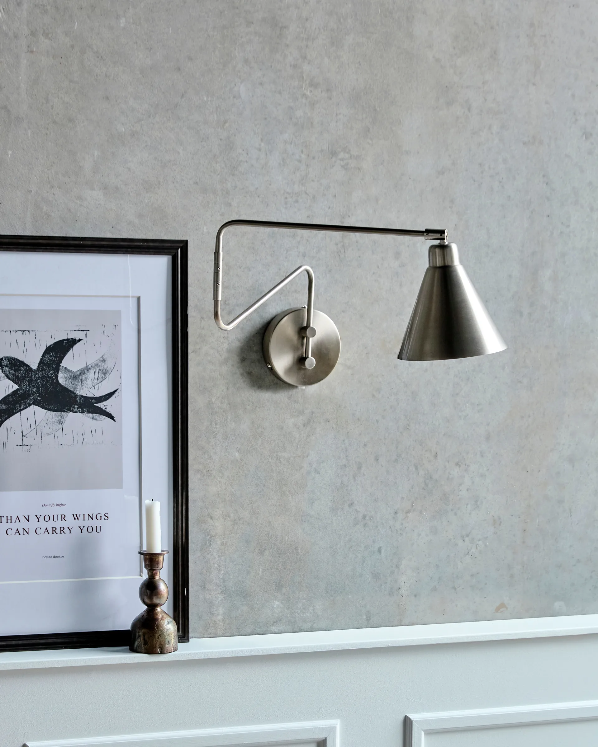 Game vägglampa borstat silver, Stor, 76 cm House Doctor