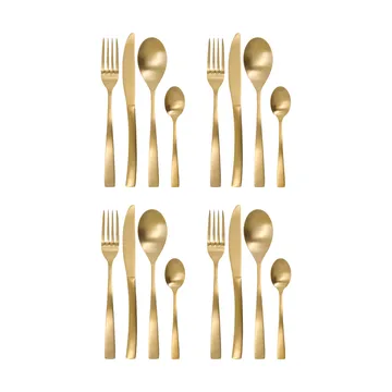 Golden bestickset 16 delar - Gyllene - House Doctor